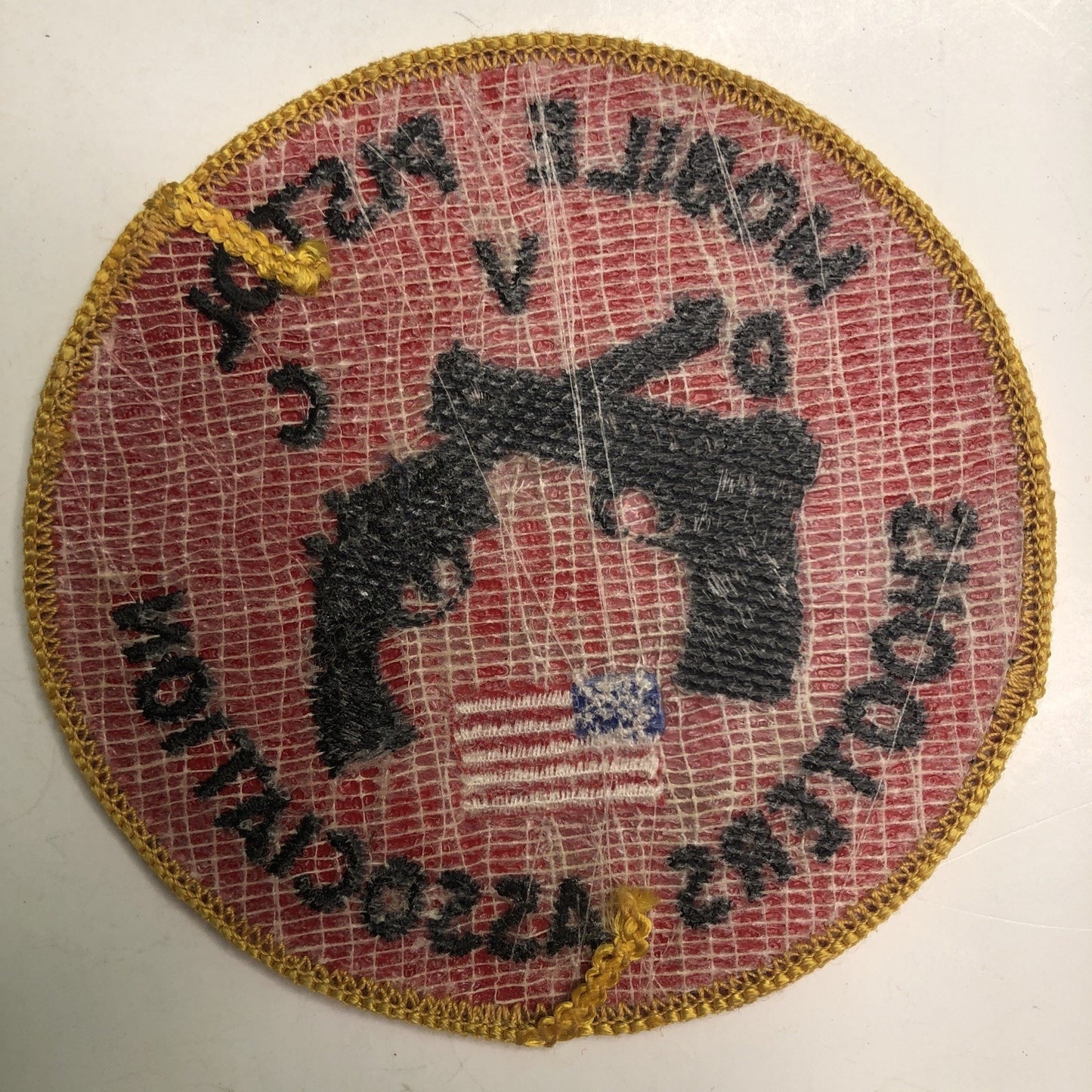 Vintage Embroidered Patch MOBILE PISTOL SHOOTERS ASSOCIATION DVC Alabama AL