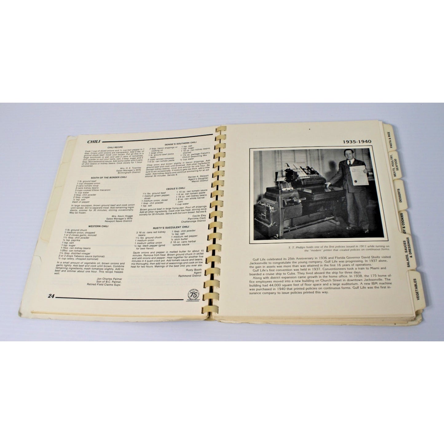 Vintage 1986 Cookbook- GULF LIFE's 75th Anniversary Gourmet Guide- Local Recipes