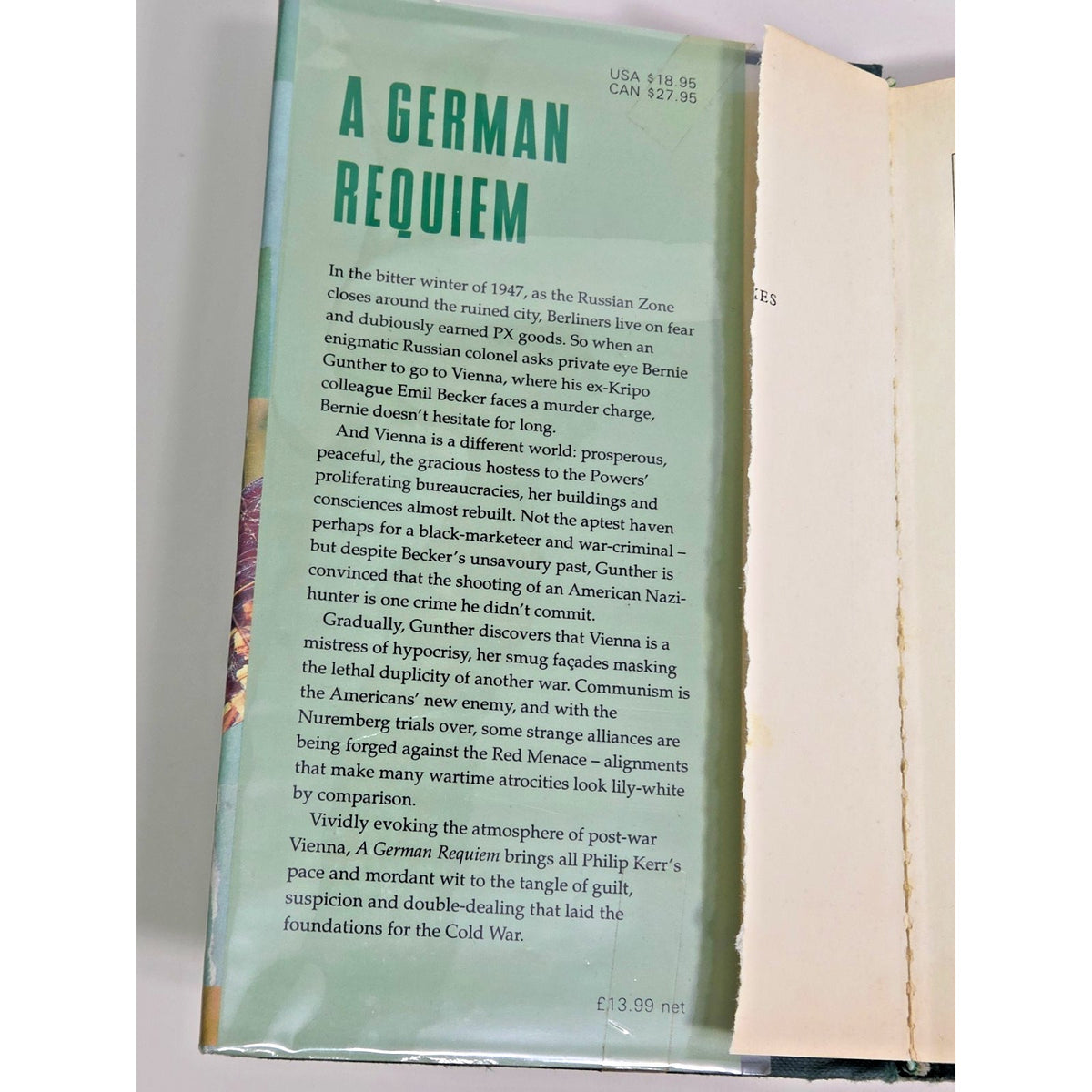 A German Requiem Philip Kerr 1991 First Edition Hardcover Bernie Gunther Noir
