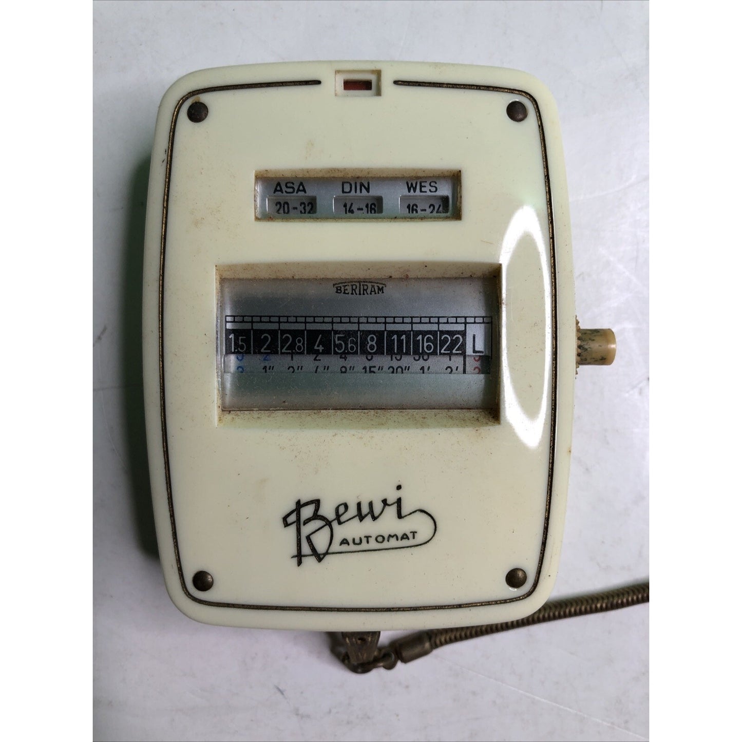 Bewi 1955 Automat Light Meter With Bertram Leather Case Vintage
