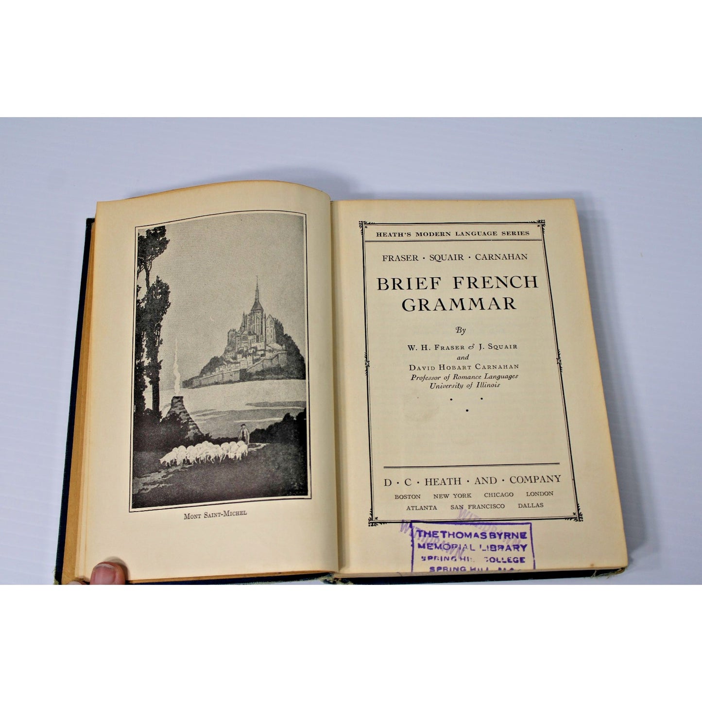 1931 Mobile AL Spring Hill College Retired Library- Heath's Brief French Grammar