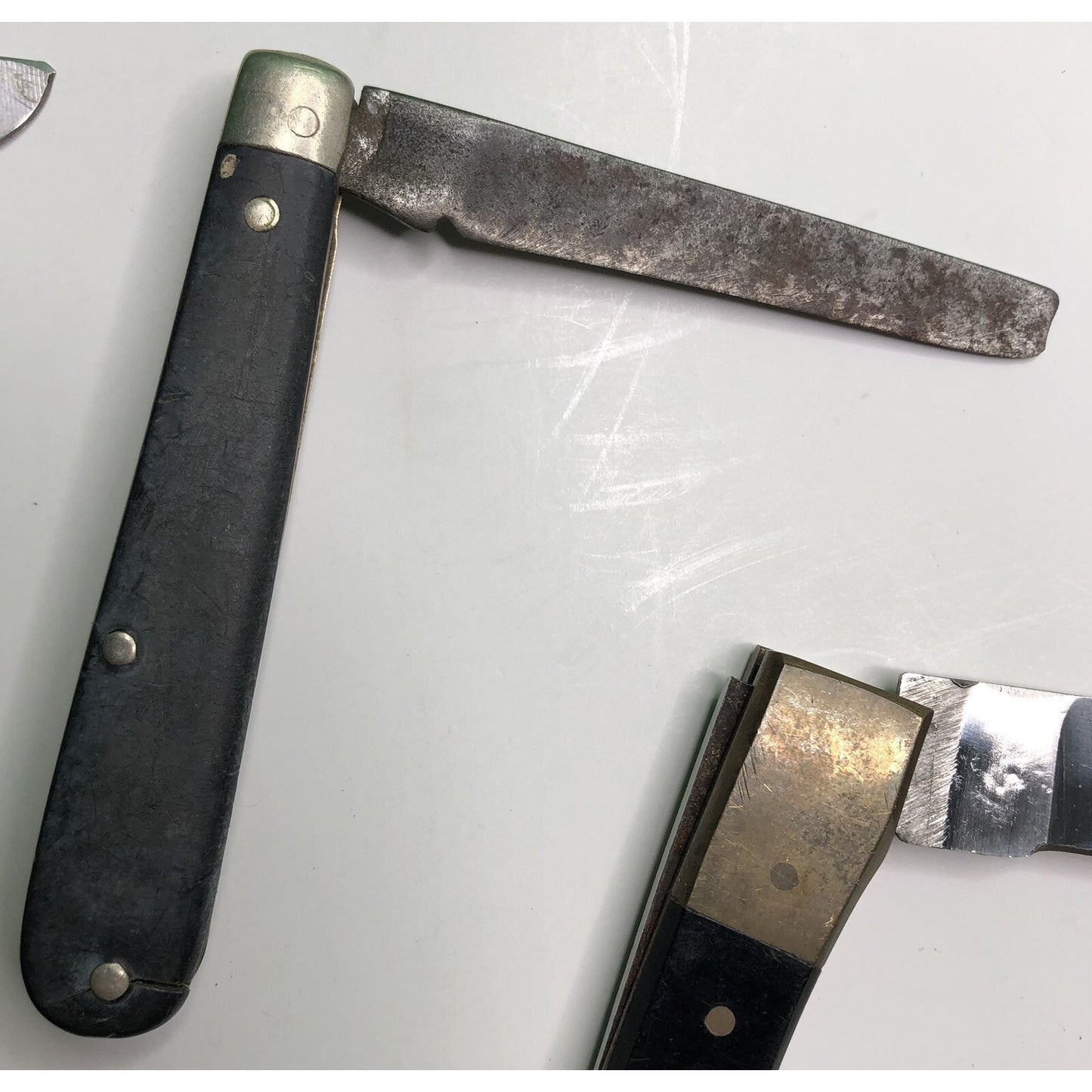Lot Of 3 Vintage Pocket Knives Schrade Tree Brand Pakistan Some Damage Read All