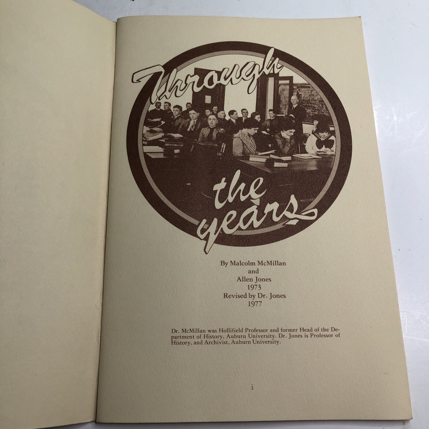 Through The Years Auburn From 1856 Booklet Revised By Dr. Allen Jones 1977