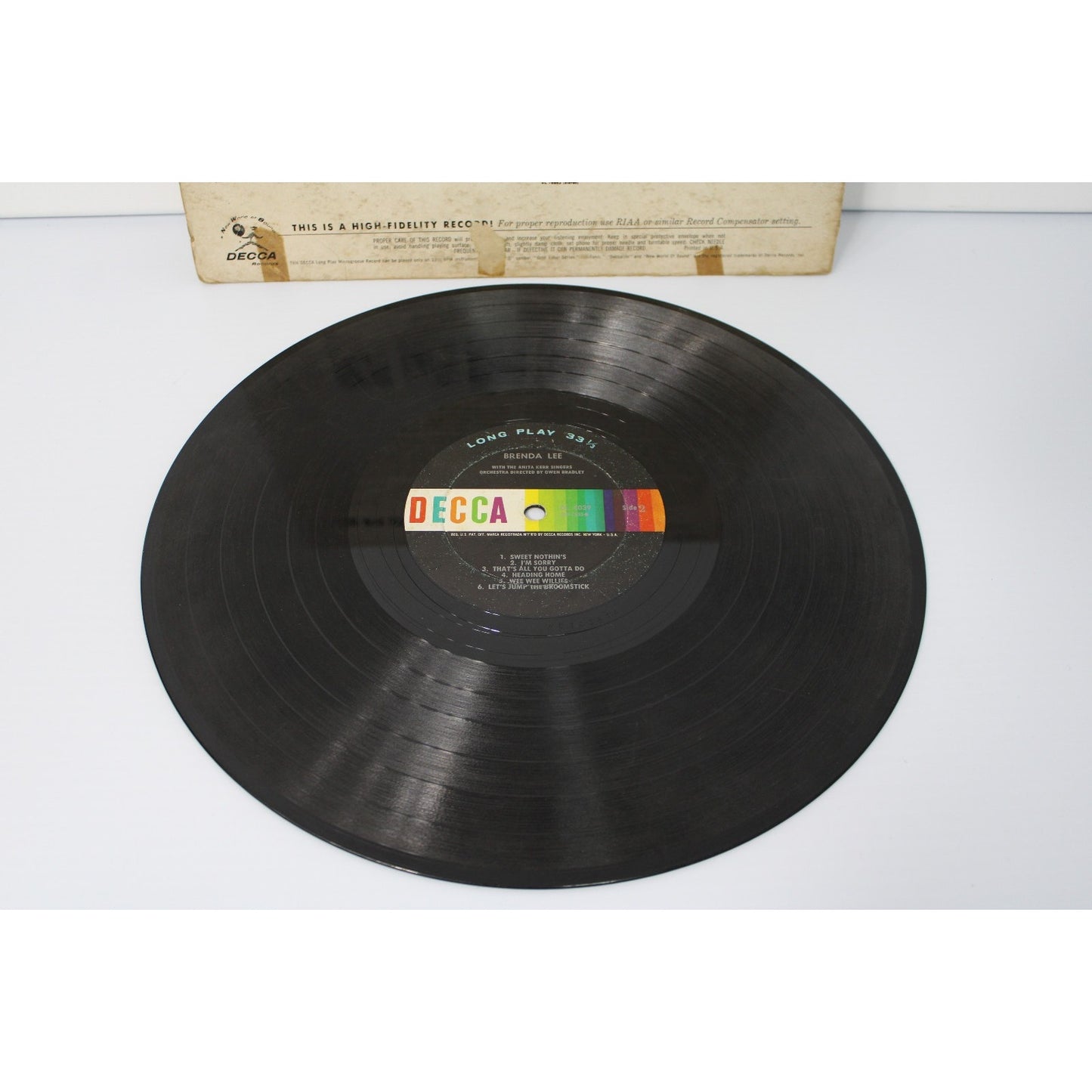 Brenda Lee- 1960 Decca DL 4039, Self-Titled Debut at Age 15, Mono, I'm Sorry- G+
