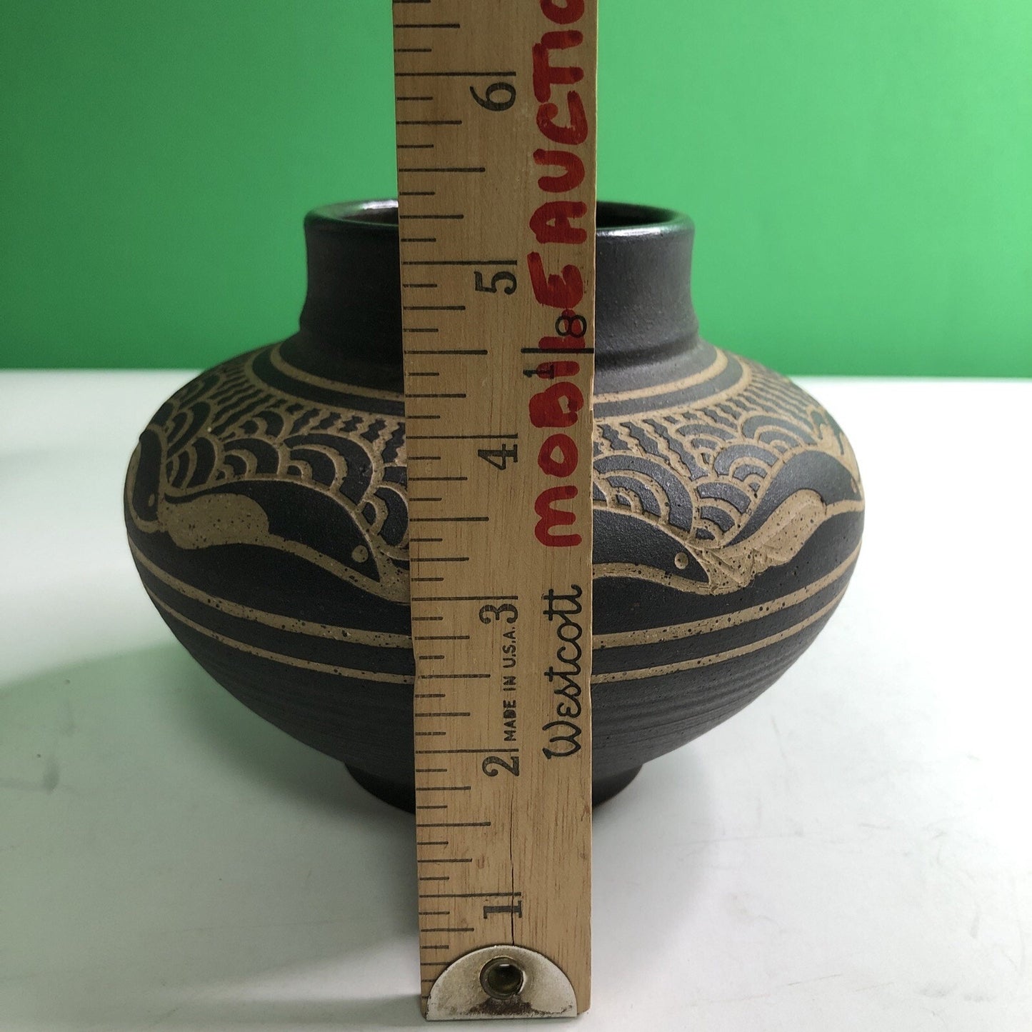 1985 CHARLES SMITH Art Pottery Vase Planter African American- Mobile, Alabama