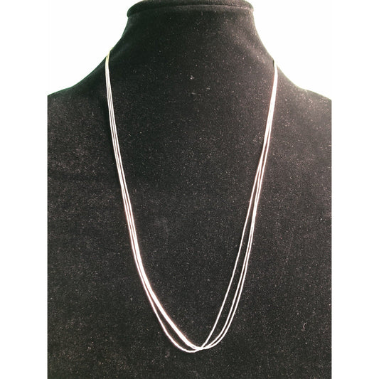 Running Bear Southwestern Liquid Silver 24 In Sterling Silver Necklace
