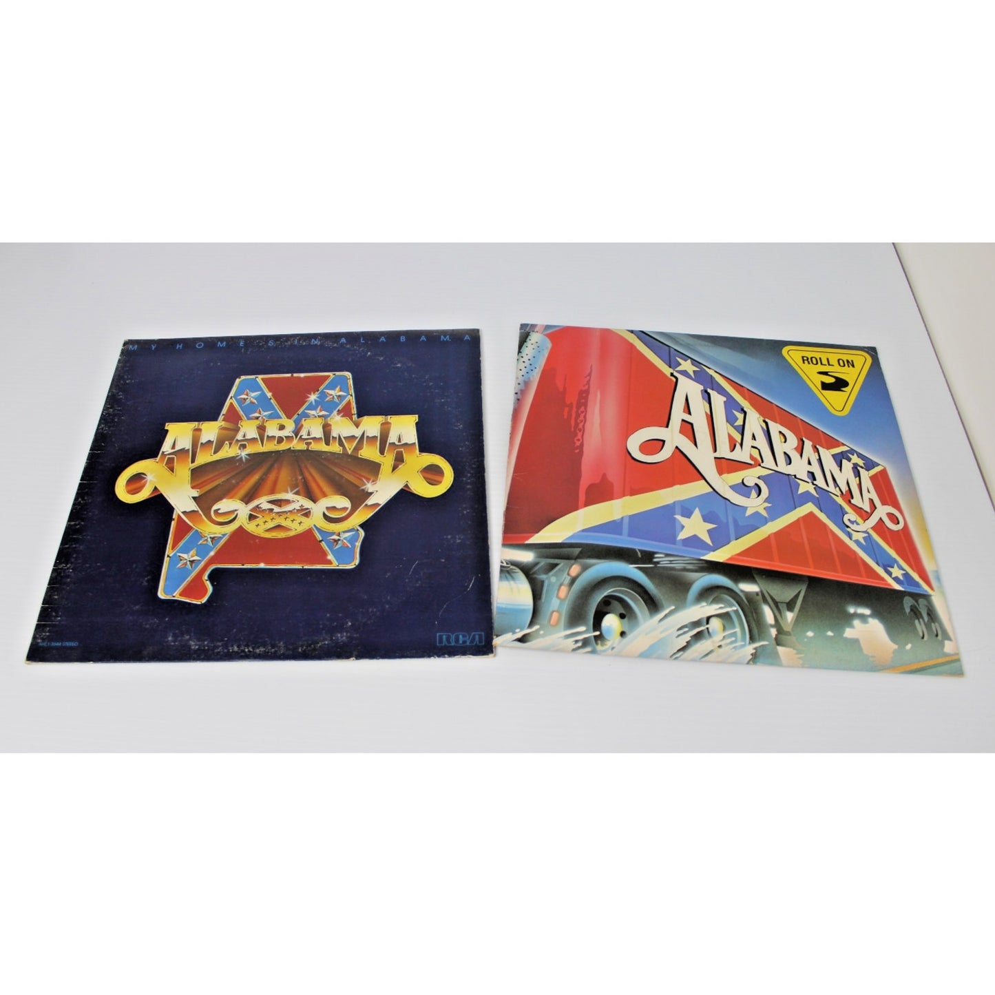 2 LP Lot Alabama- 1984 Roll On, 1980 My Home's in Alabama, 1980s Country Hits