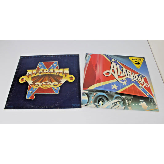 2 LP Lot Alabama- 1984 Roll On, 1980 My Home's in Alabama, 1980s Country Hits
