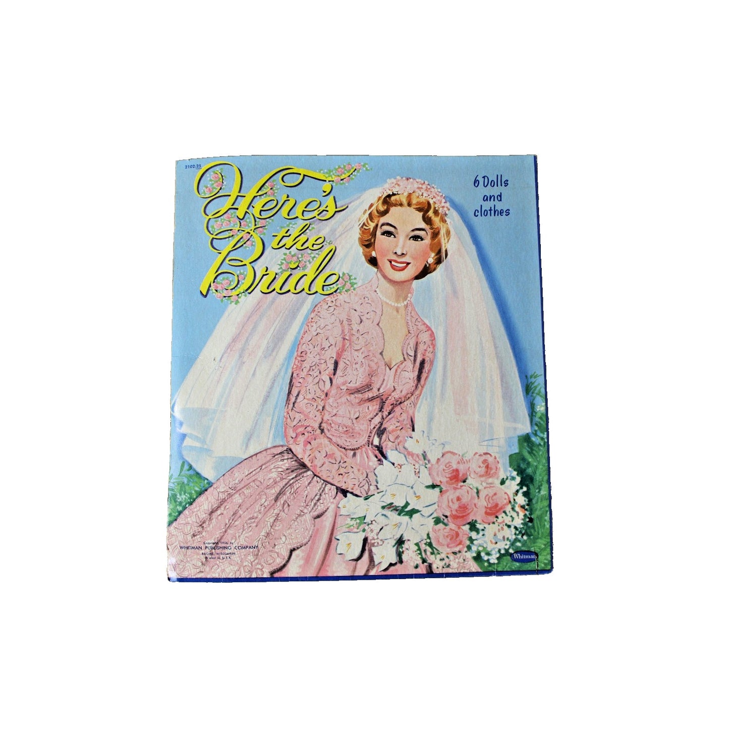 1954 Here's the Bride Original Paper Dolls, Six Dolls and Clothes Mid Century