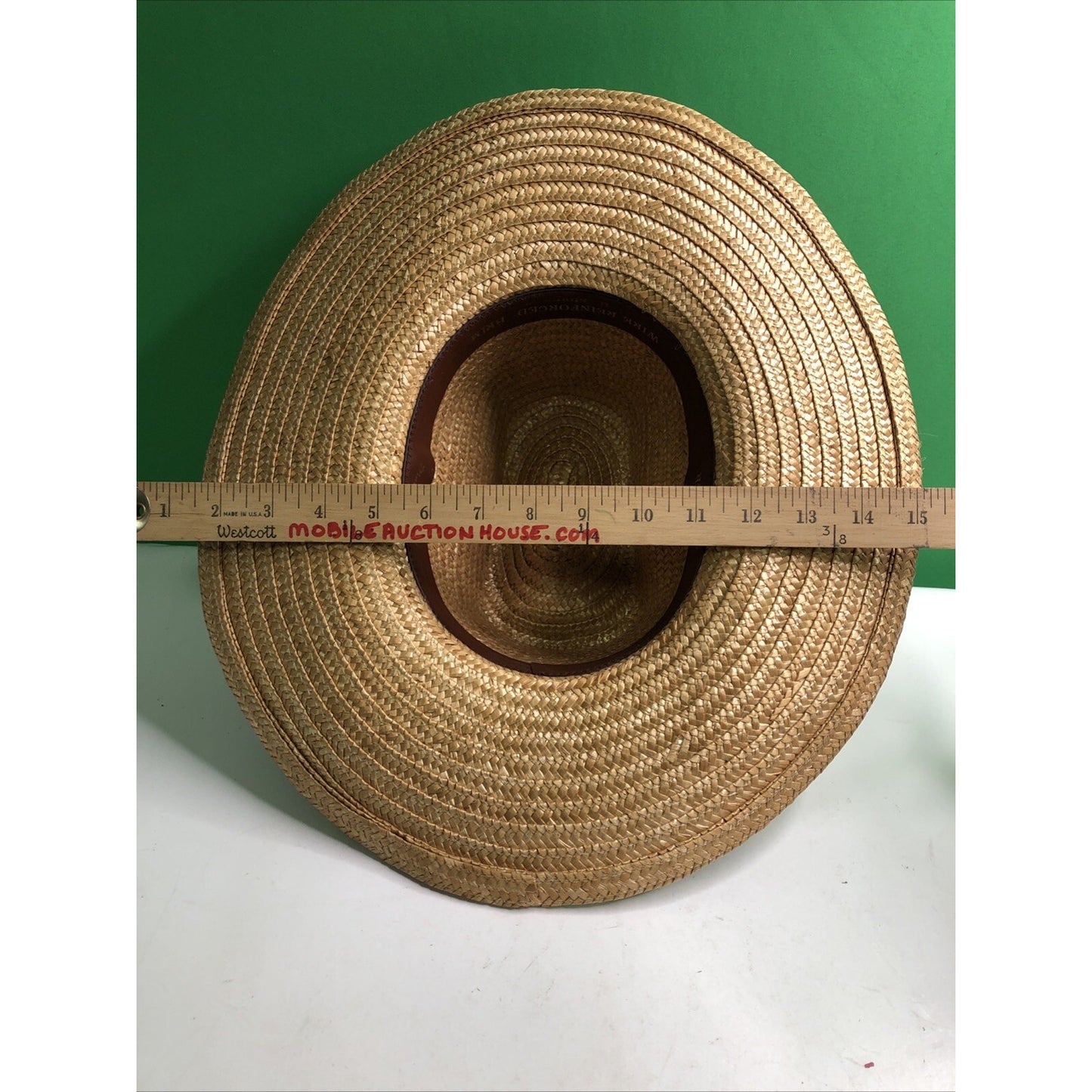 Vtg Stomper Western Style Cowboy Cowgirl Hat Straw Tan Rodeo Farm Made in Italy