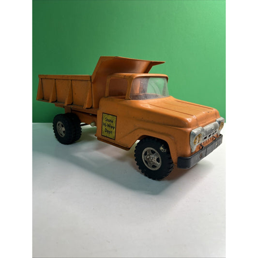 Vintage Pressed Steel 1960 Tonka Toys State Hi-Way Dump Truck Dually Original