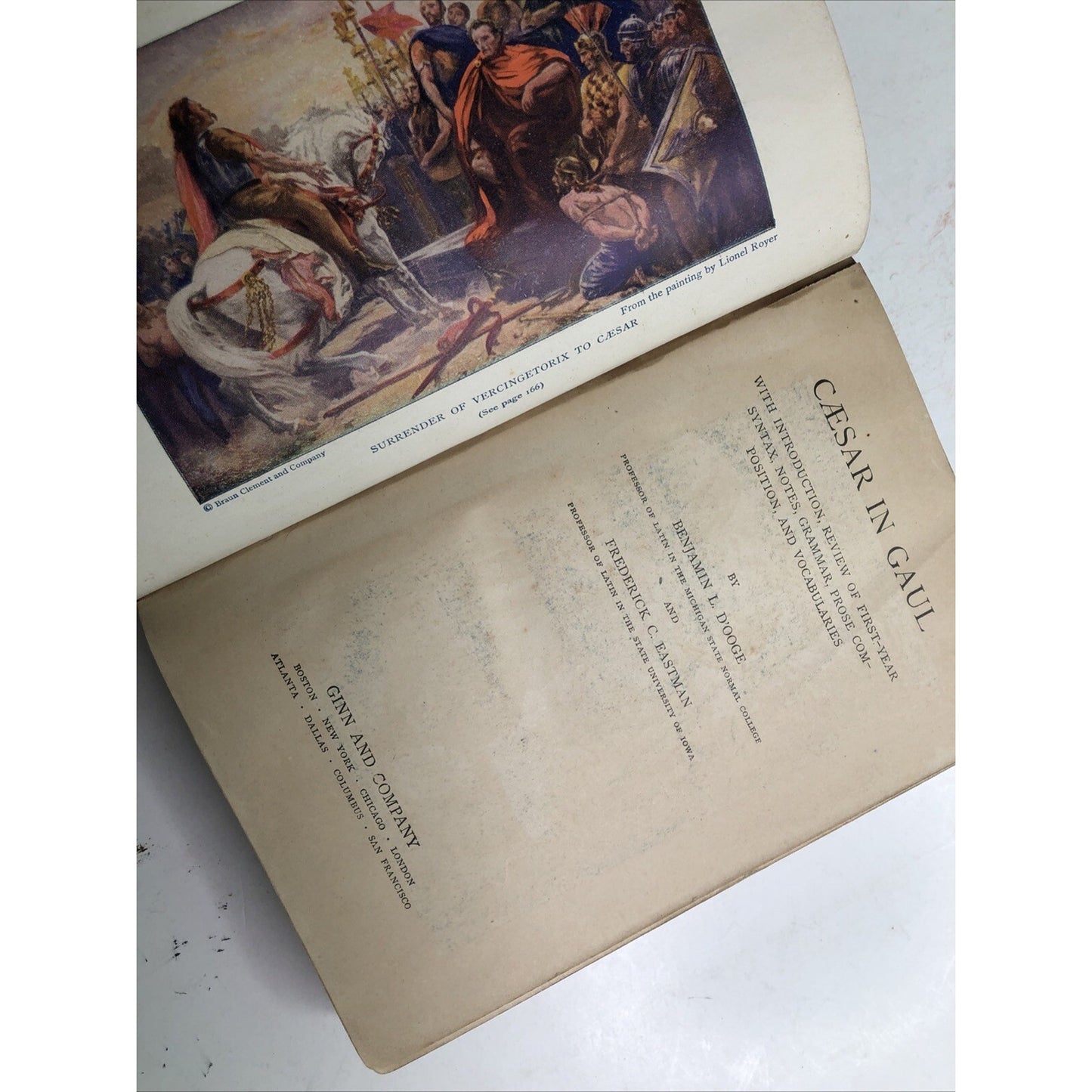 Caesar In Gaul D'Ooge And Eastman 1918 Hardcover Illustrated