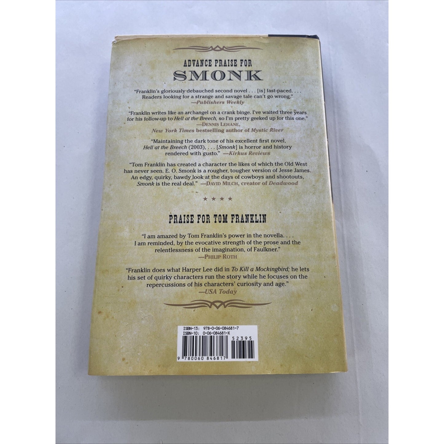 Smonk : A Novel by Tom Franklin (2006, Hardcover)