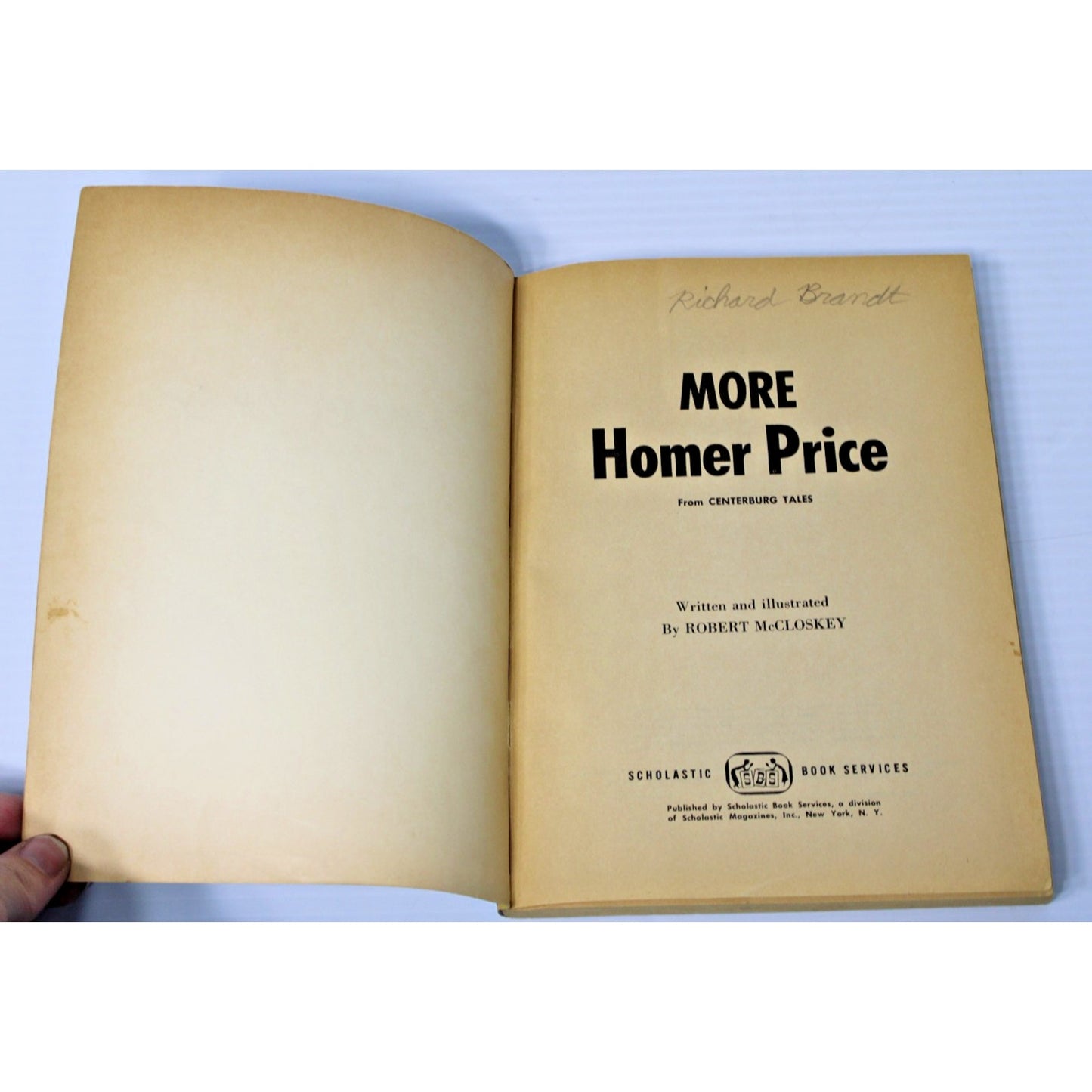 Vintage 1960s Scholastic Childrens' Book- More Homer Price- Robert McCloskey