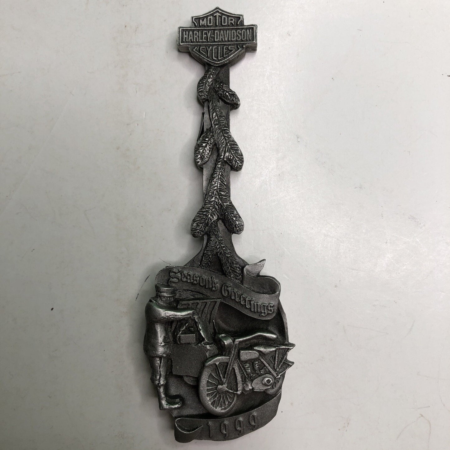1999 HARLEY DAVIDSON Limited Edition PEWTER SPOON #0369 of 5000 MISMATCHED LID