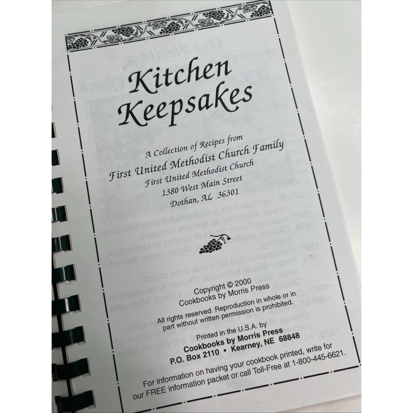 2000 Cookbook Kitchen Keepsakes First United Methodist Church