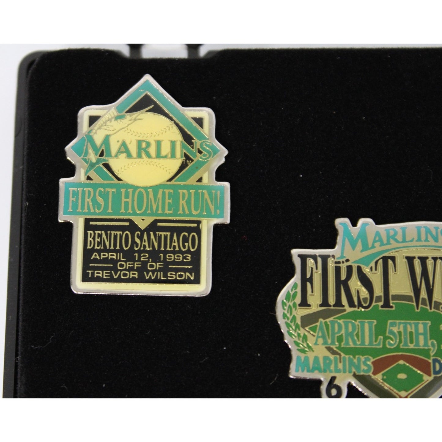 1993 Florida Marlins First Win Pin Tack Set of 3 LMTD Edition 2592/5000 4-5-93
