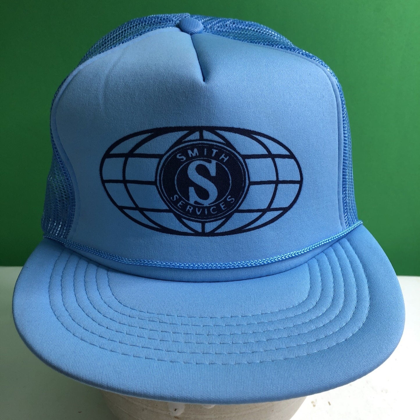 Vintage SMITH SERVICES Logo Snap Back Polyester Nylon Ball Cap Hat