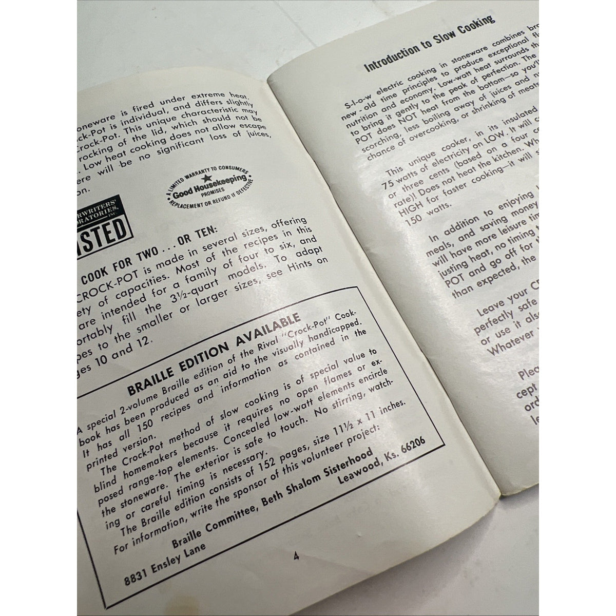 Vintage Rival Crock-Pot Slow Electric Stoneware Cooker Cookbook Book 1970’s Ad