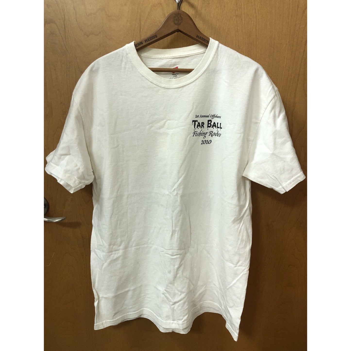 2010 Offshore Tar Ball Fishing Rodeo TSHIRT Size L BP British Petroleum FL AL MS