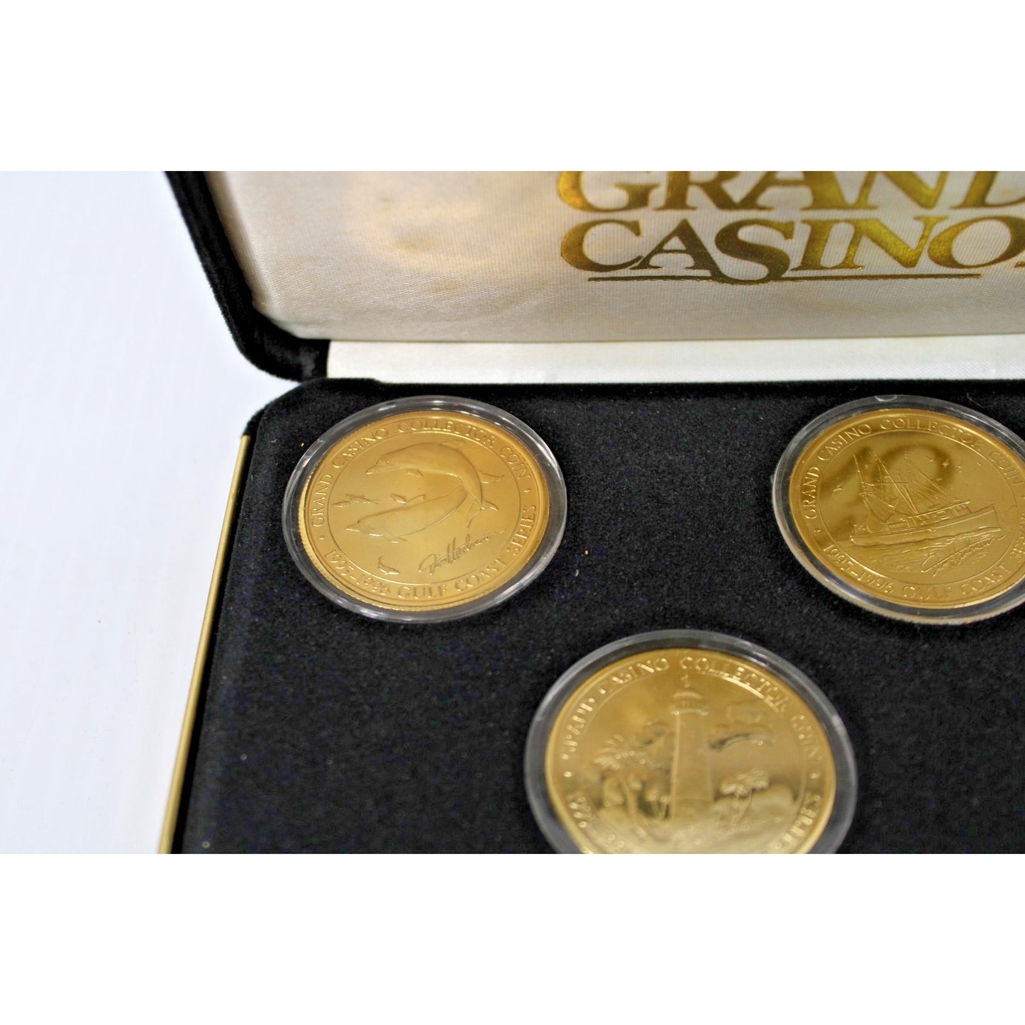 Vintage 95-96 Grand Casino Gulf Coast Series Collector Coin Set Limited Edition