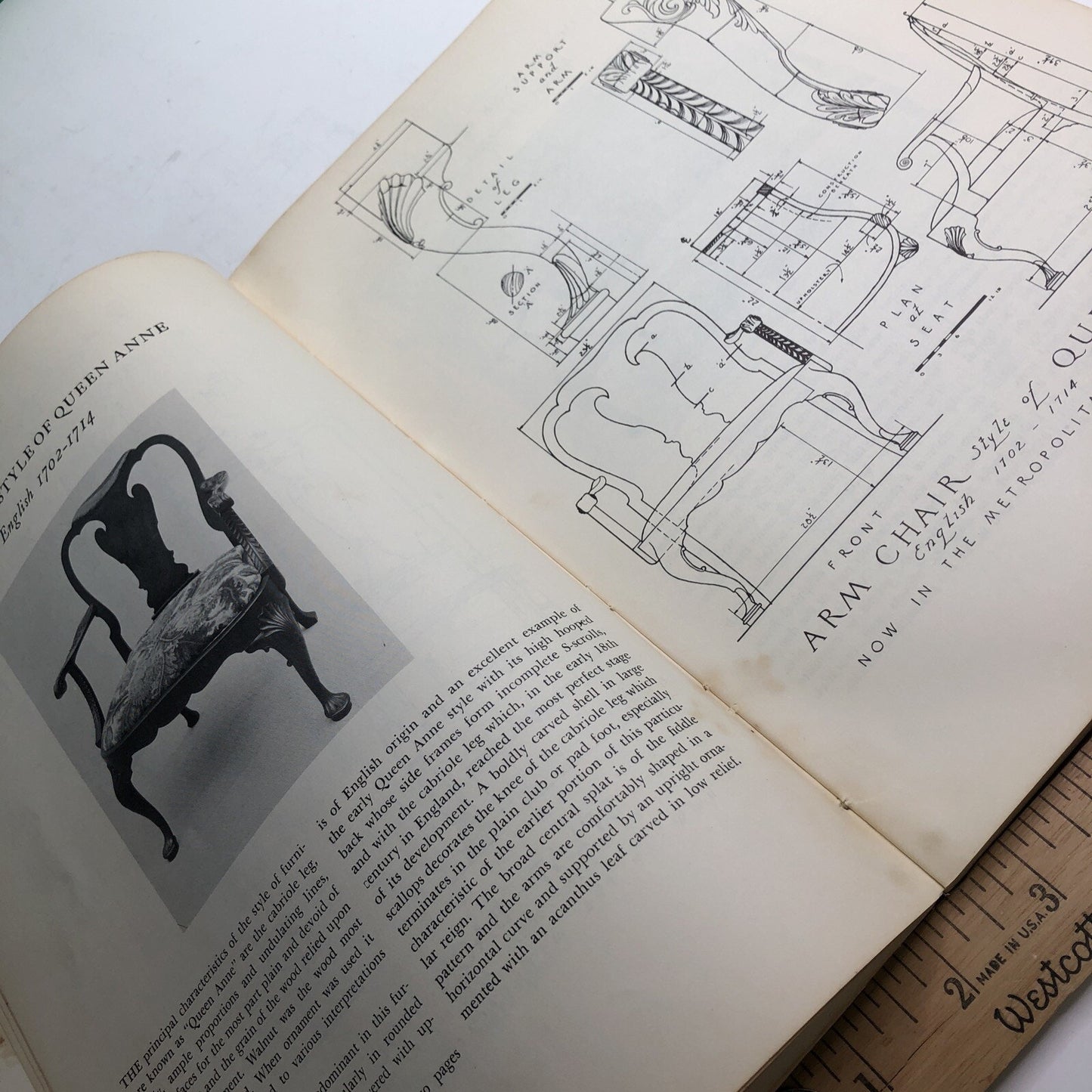 MASTERPIECES OF FURNITURE , IN PHOTOGRAPHS AND MEASURED DRAWINGS Dover 1953