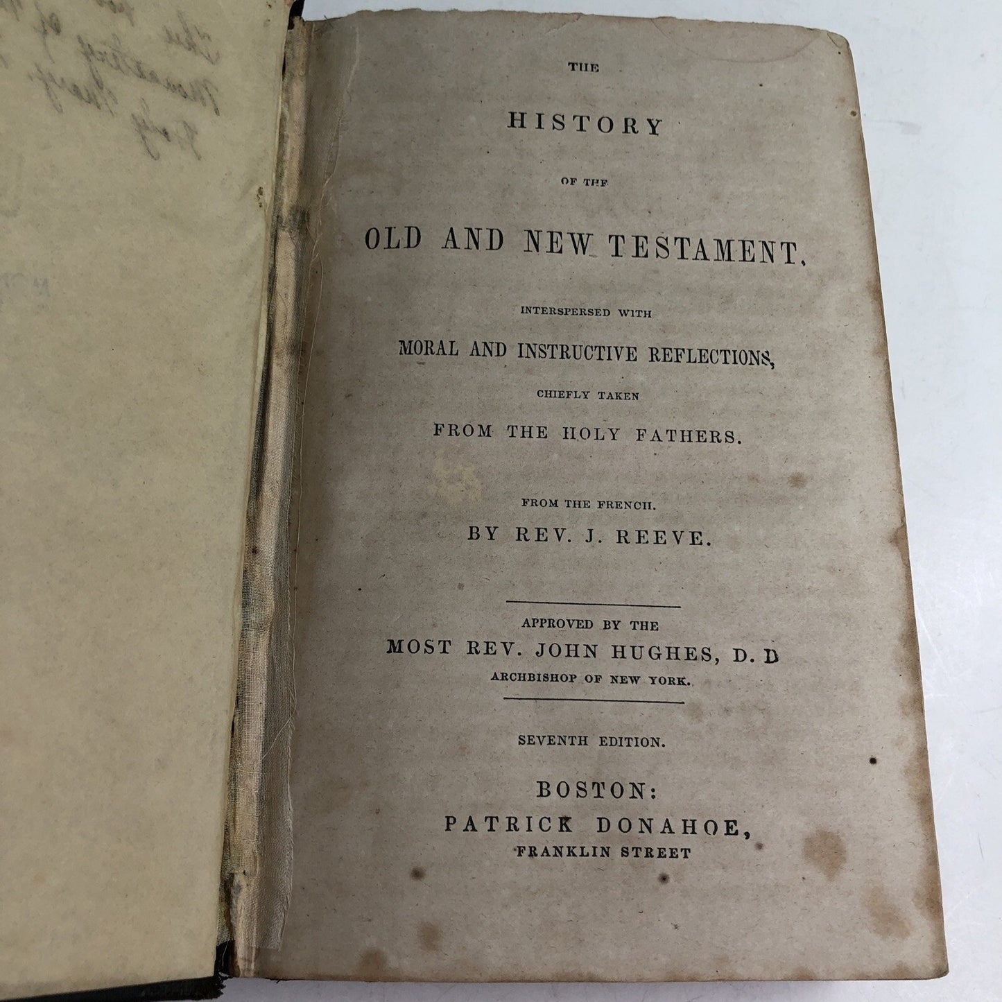 The History Of The Old And New Testament J. Reeve 7th Edition 1784 Original Pub.