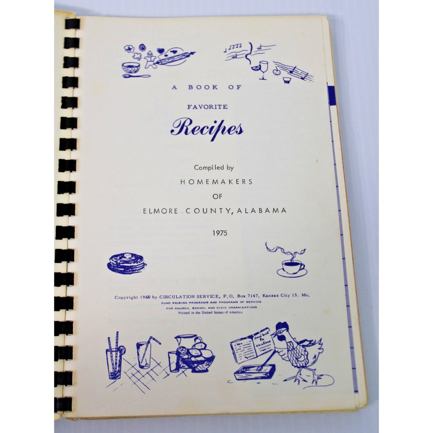 1975 Elmore Co. Alabama Homemakers Club "A Book Of Favorite Recipes" Cookbook