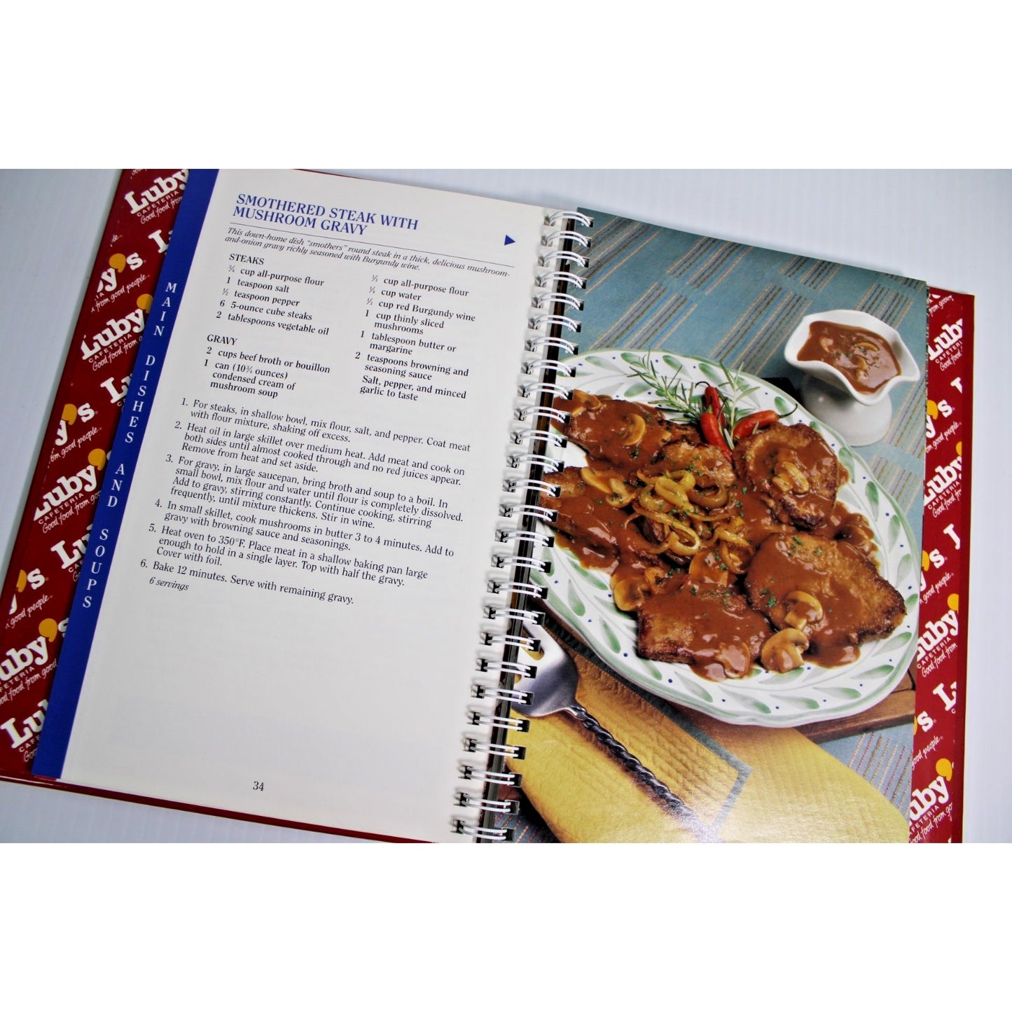 Vintage 1996 Luby's Cafeteria 50th Anniversary Recipe Collection Cookbook- RARE!