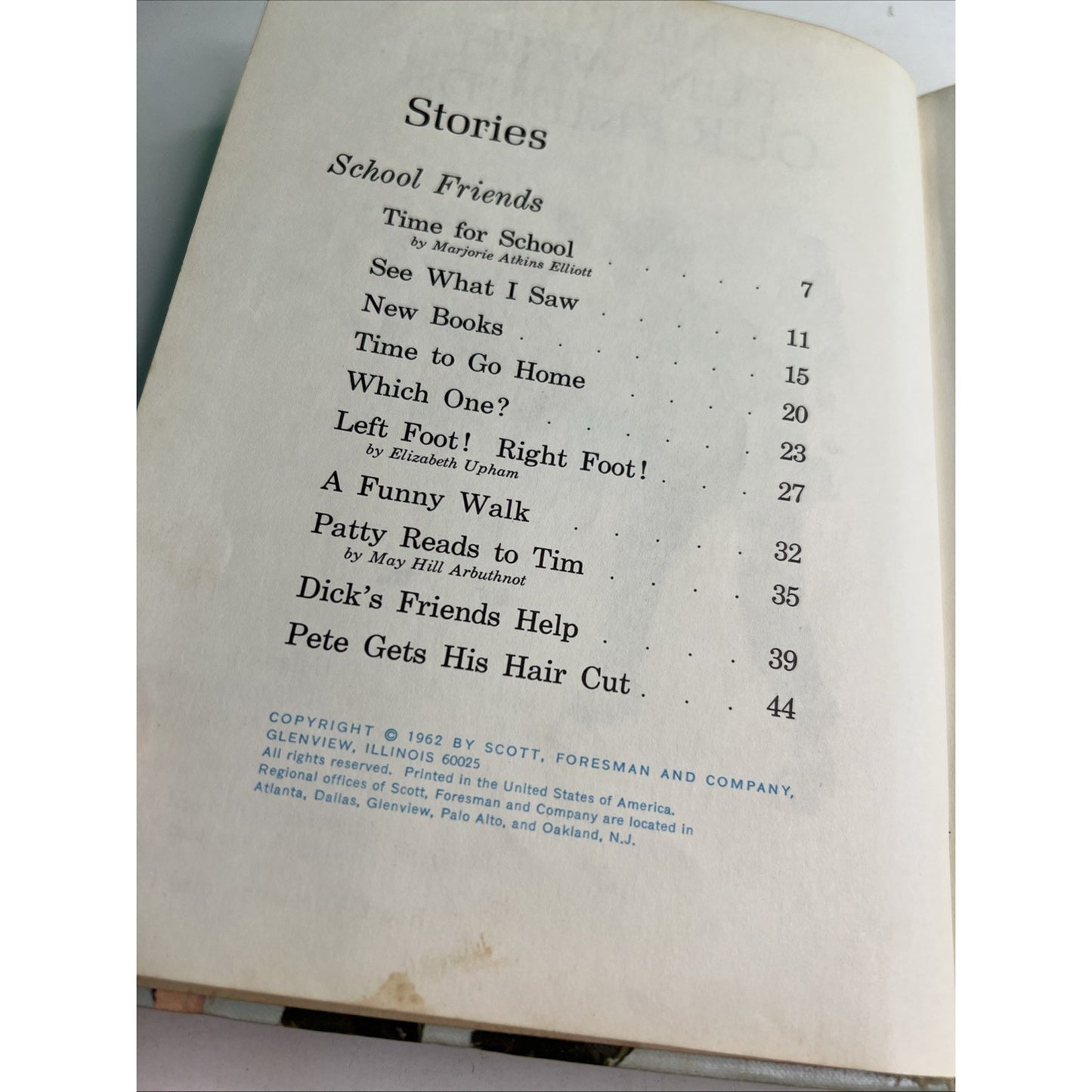 Vintage "More Fun With Our Friends" Hardbound Book By The New Basic Readers 1962