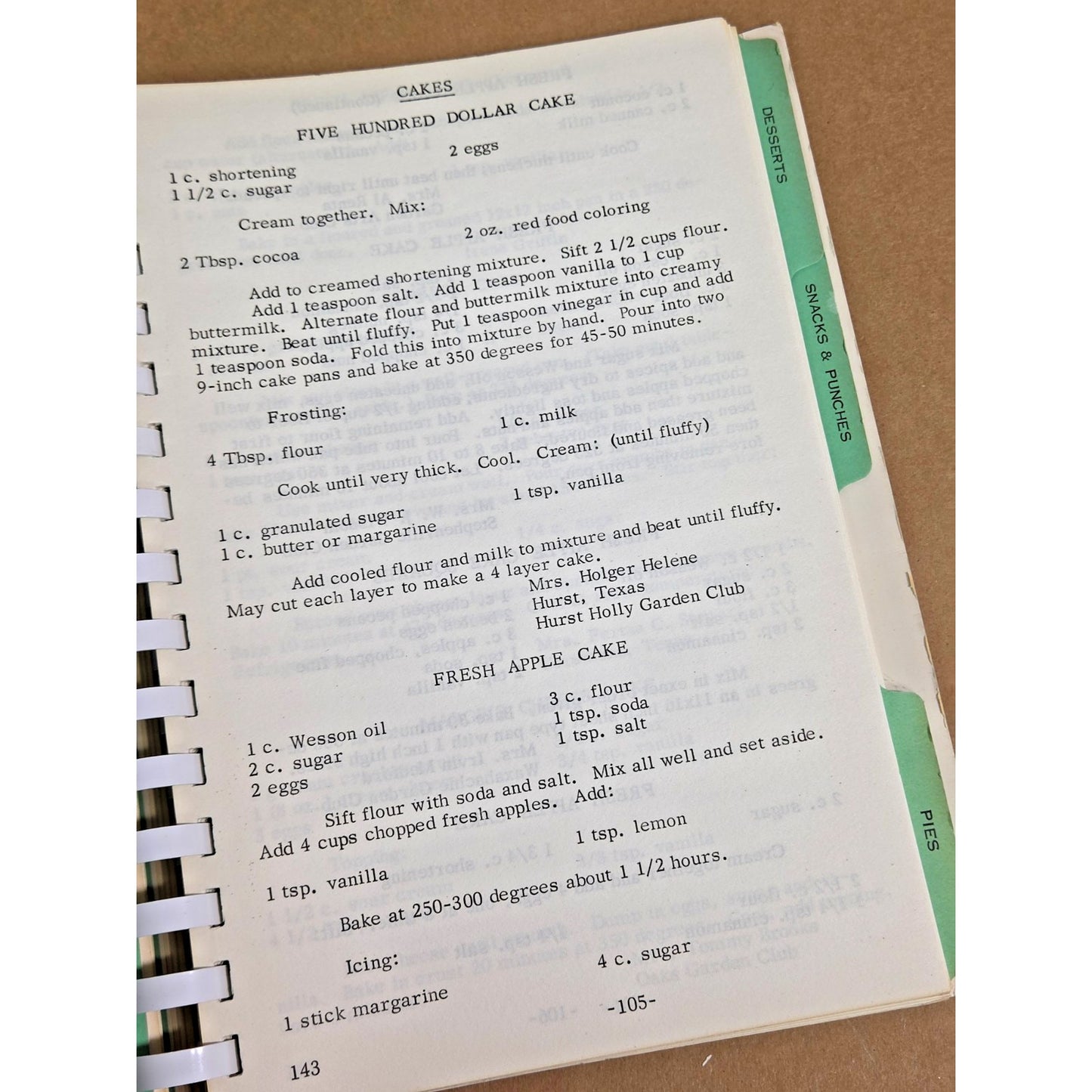Vintage 1965 Texas Plain & Fancy Cooking Cookbook District II Garden Clubs