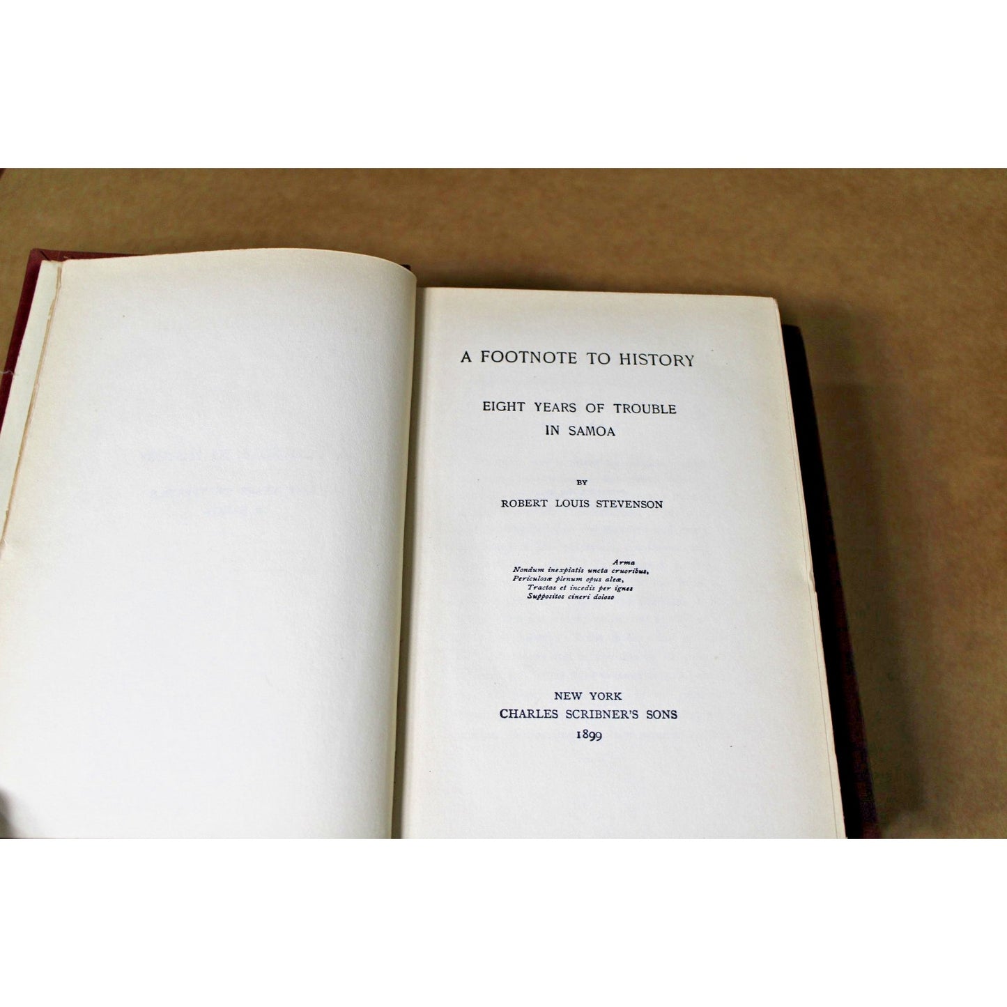 Antique Robert Louis Stevenson Books 4 Volume Set, Scribner's 1899- Clean Pages!