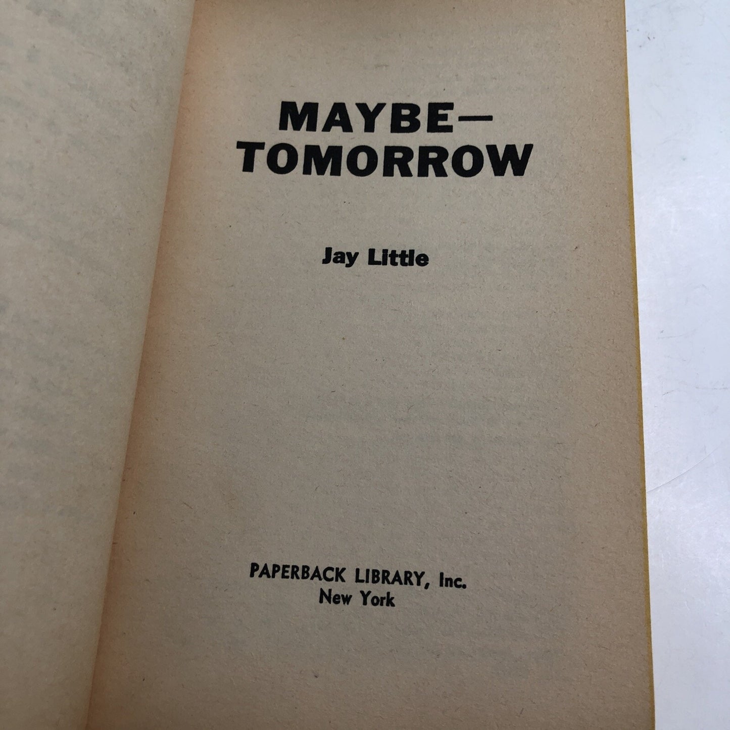 MAYBE - TOMORROW 1965 JAY LITTLE Paperback Library LGBTQ+ US