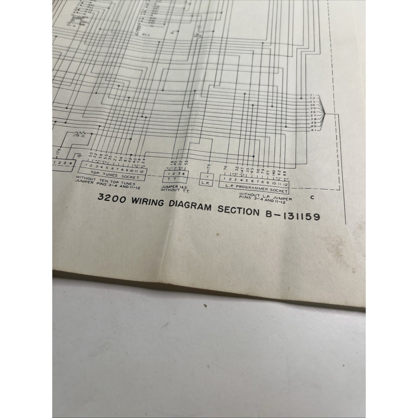 Wurlitzer Model #3200 Wiring Diagram, Schematic + 548 Amplifier: 5 originals