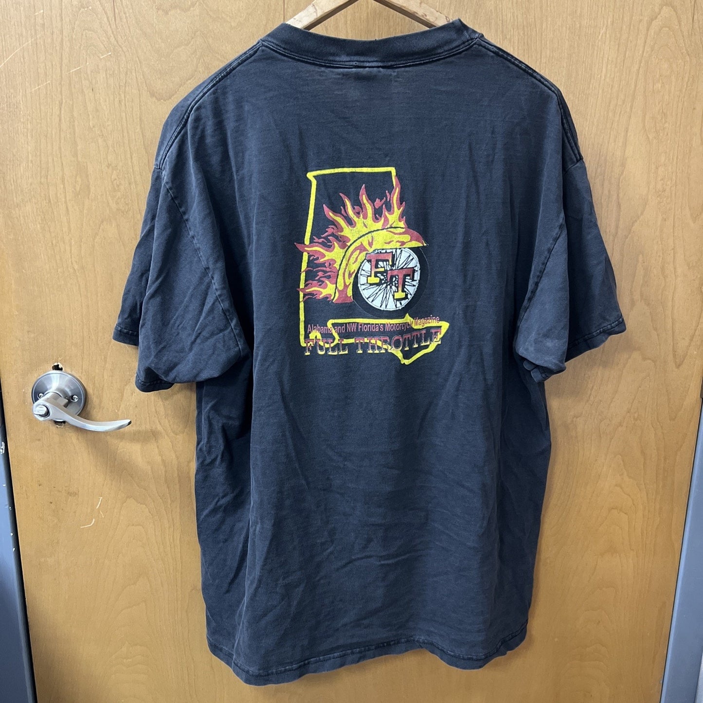 Vintage Full Throttle Motorcycle Magazine Tshirt Black XL Alabama NW Florida