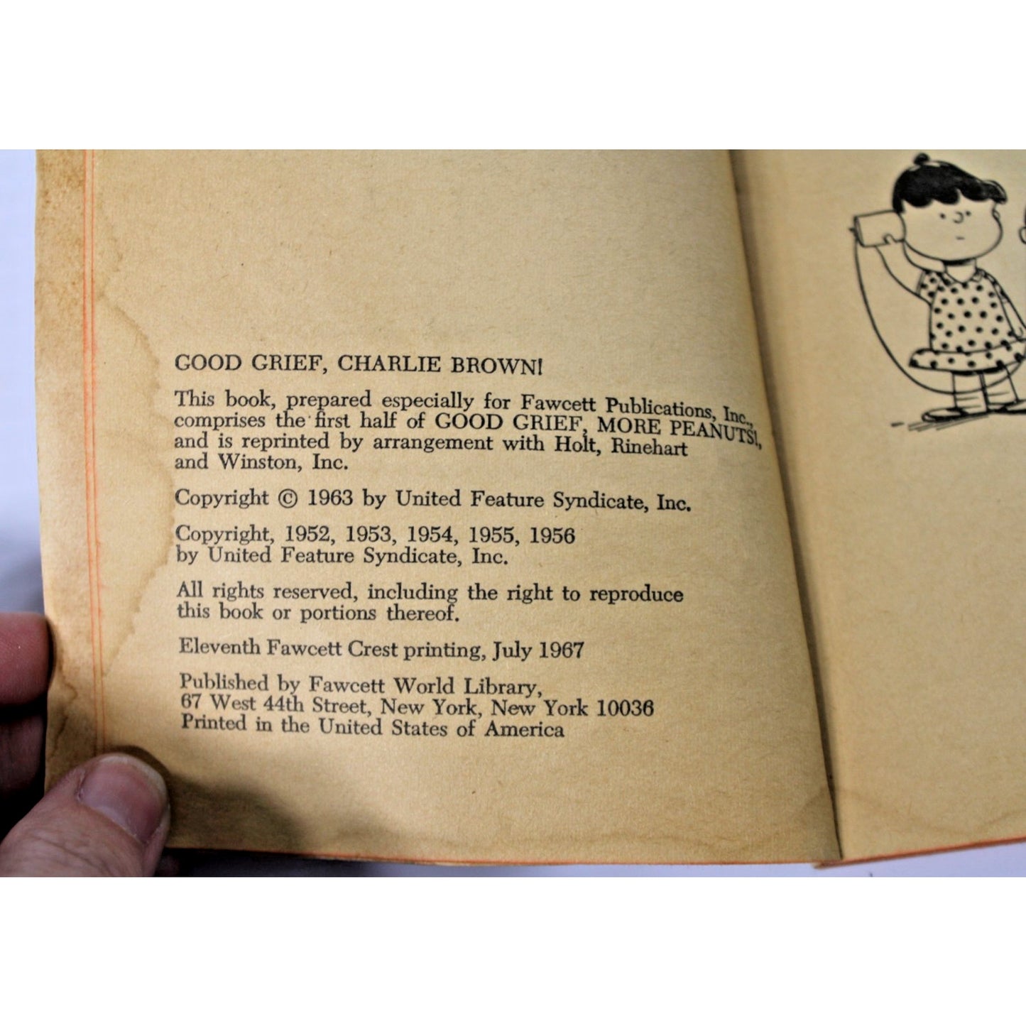 Vintage 1960s Peanuts Comics "Good Grief, Charlie Brown!" by Charles Shulz