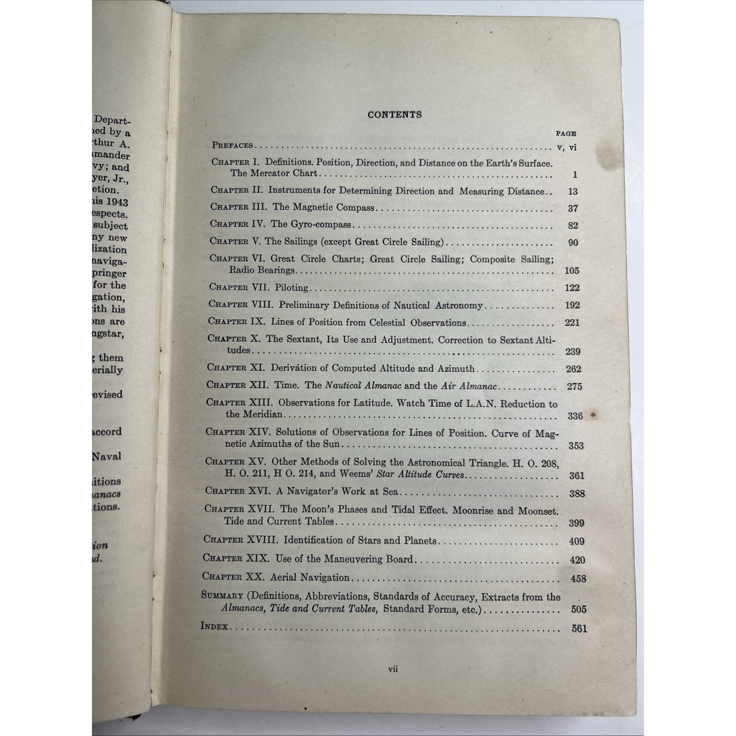 VINTAGE NAVIGATION AND NAUTICAL ASTRONOMY 1943 BY BENJAMIN DUTTON 8th EDITION