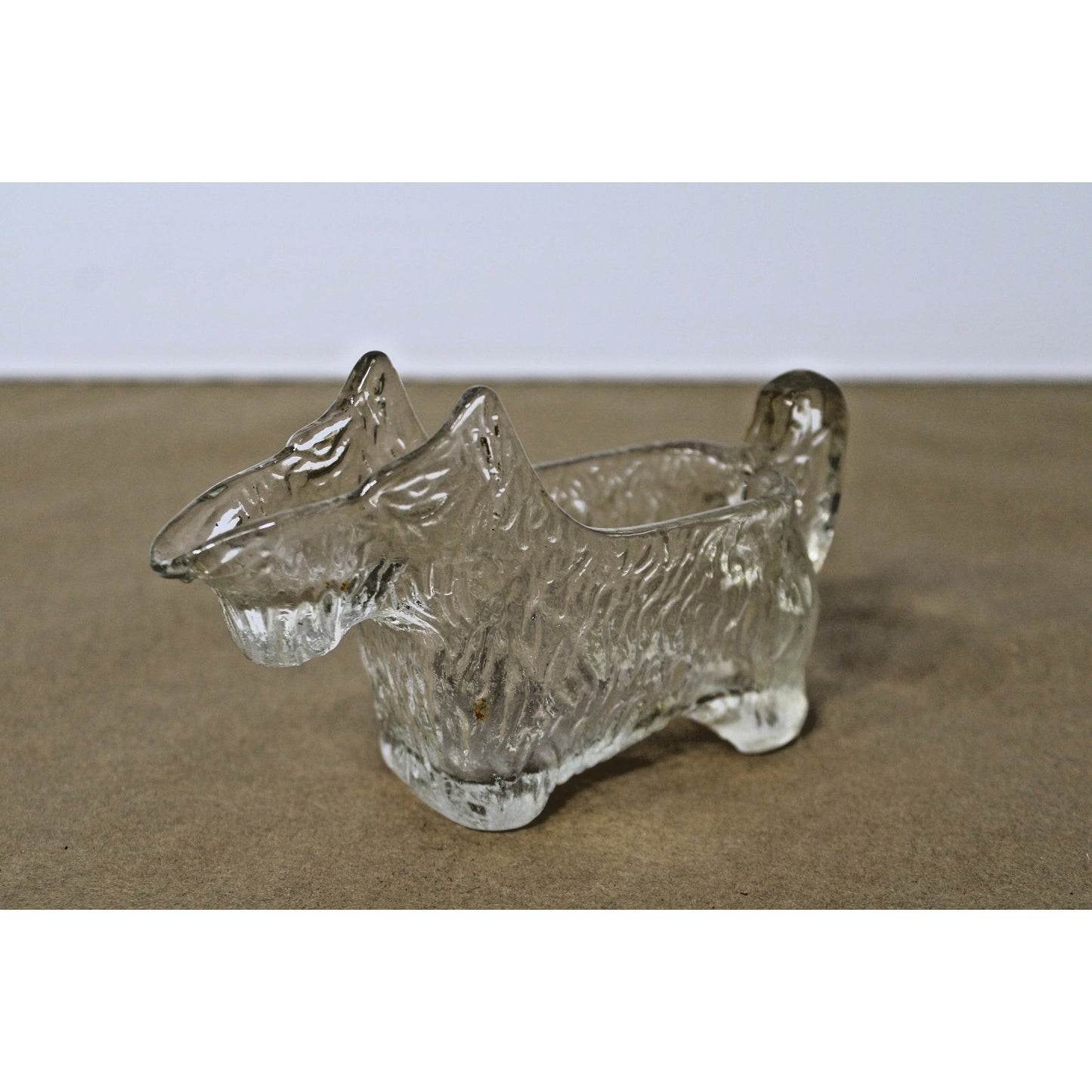 VTG Pressed Glass Scottish Terrier Creamer, 1930s Post Cereal Premium L.E. Smith