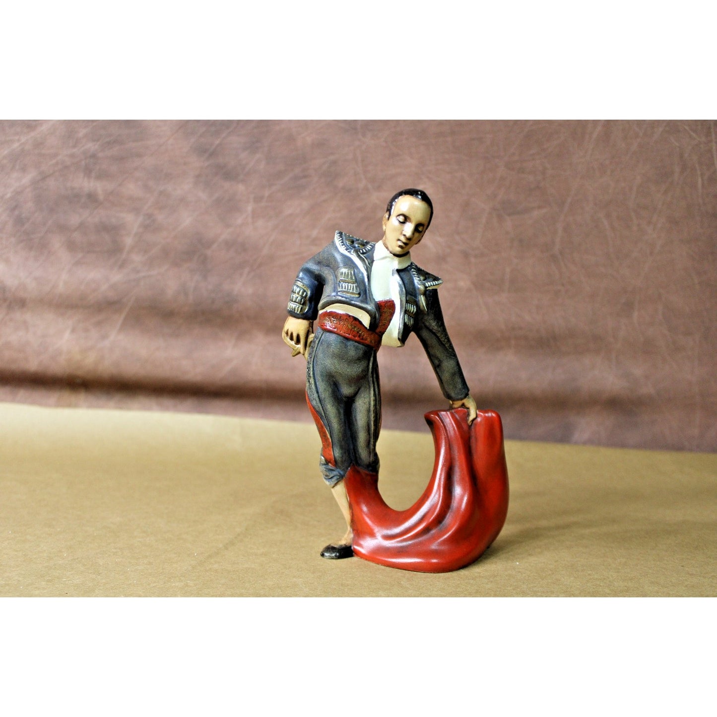 Vintage Mid Century Bull Fighter Ceramic Figurine, Matador Spanish Fighter 60s