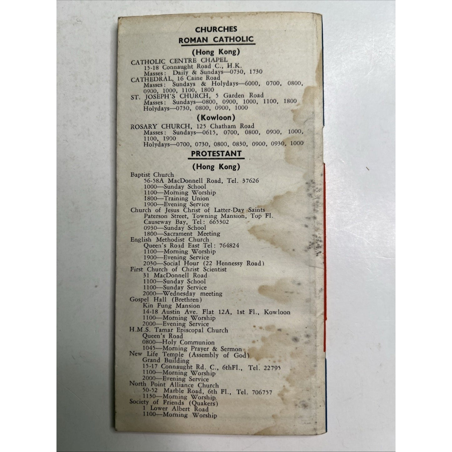 Vintage Welcome to Hong Kong 1953 Servicemen's Guide American Military & Map