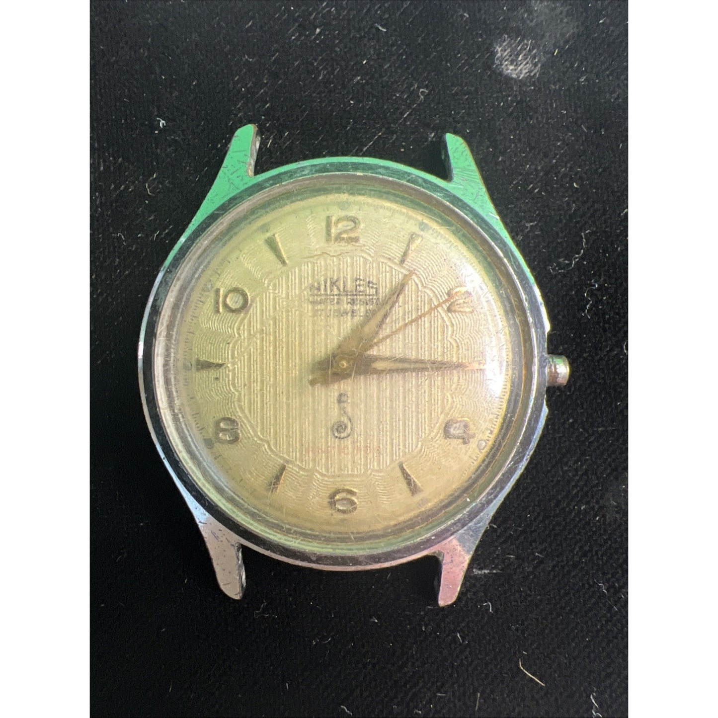 Nikles Watch Co Wristwatch Movement Vintage Men's Parts or Repair France