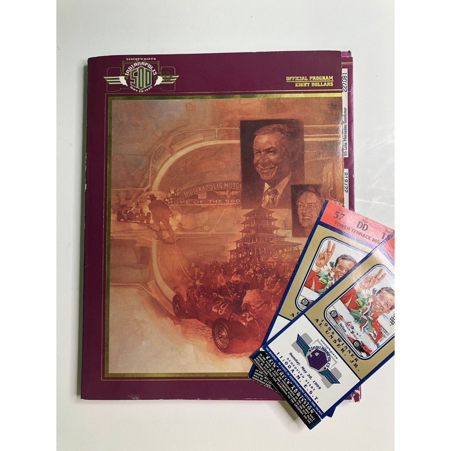 1995 79th Annual Indianapolis 500 Official Program And Tickets
