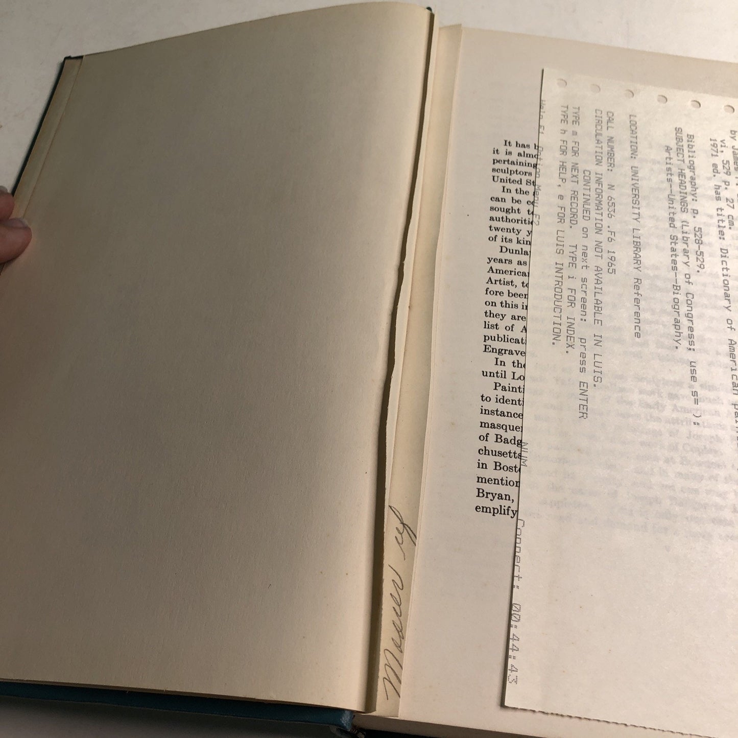 Dictionary of American Painters, Sculptors Engravers by James F. Carr HC 1965