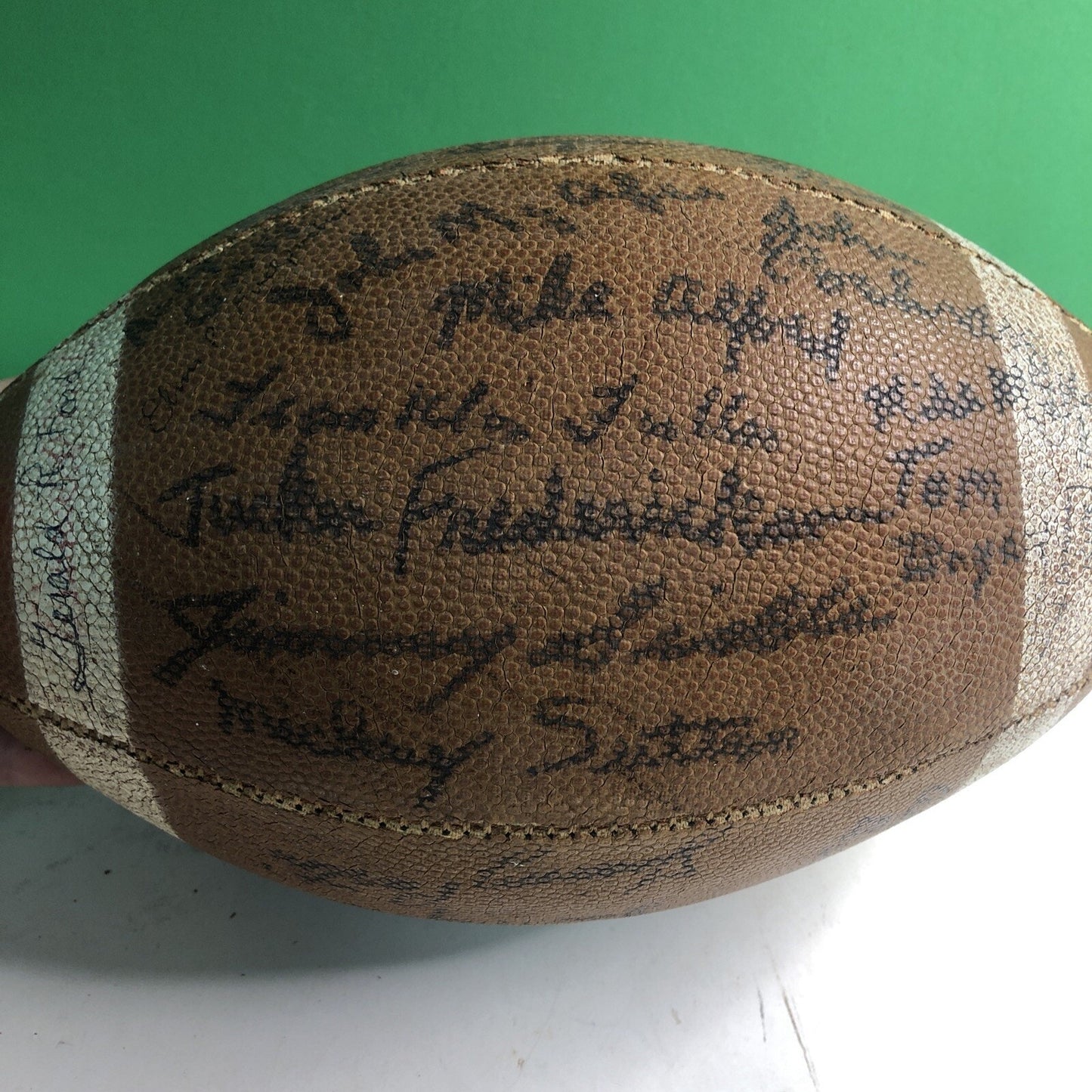 1960 Era Signed Football Auburn Alabama University AL NFL Drafts Super Bowl