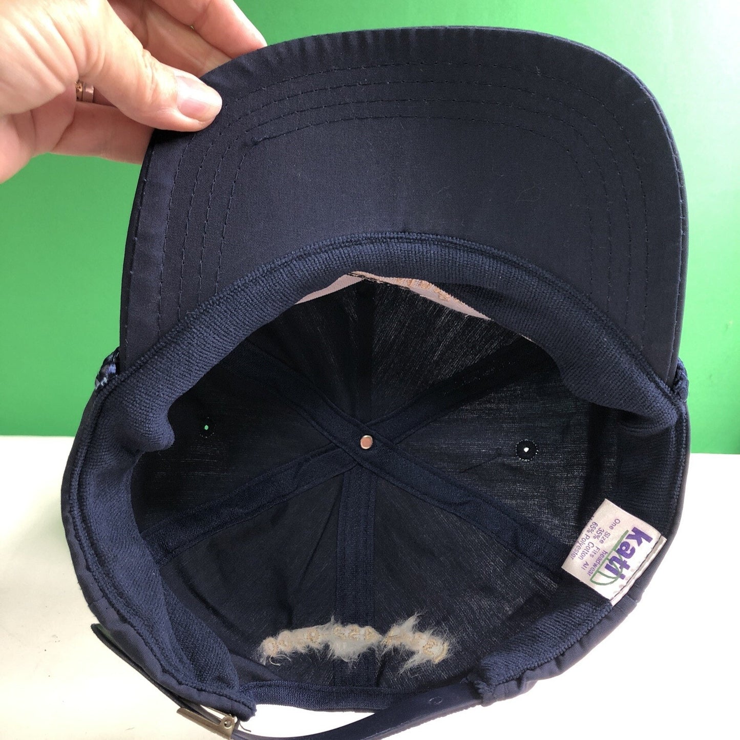 Vintage GENERAL & MARINE SHEET METAL INC Logo Strap Back Polyester Ball Cap Hat