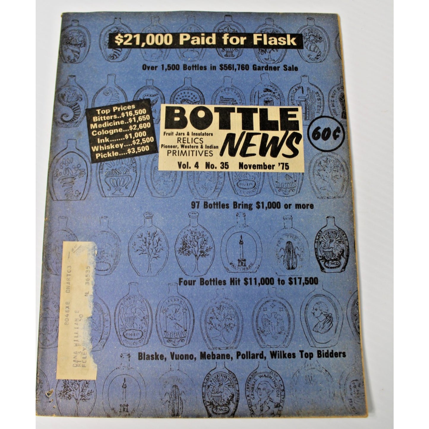 10 Issues 1975 "Bottle News" Fruit Jars, Insulators, Western & Indian Primatives