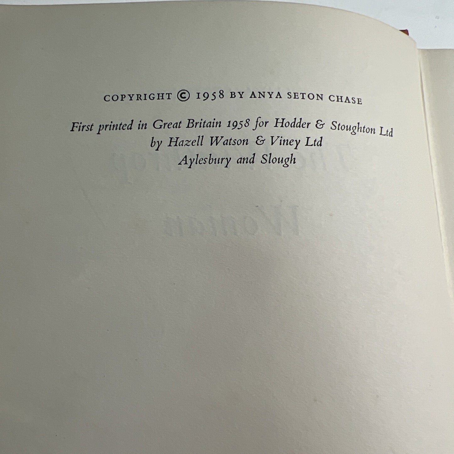 THE WINTHROP WOMAN by Anya Seton Chase 1958 Hardcover (First Edition)