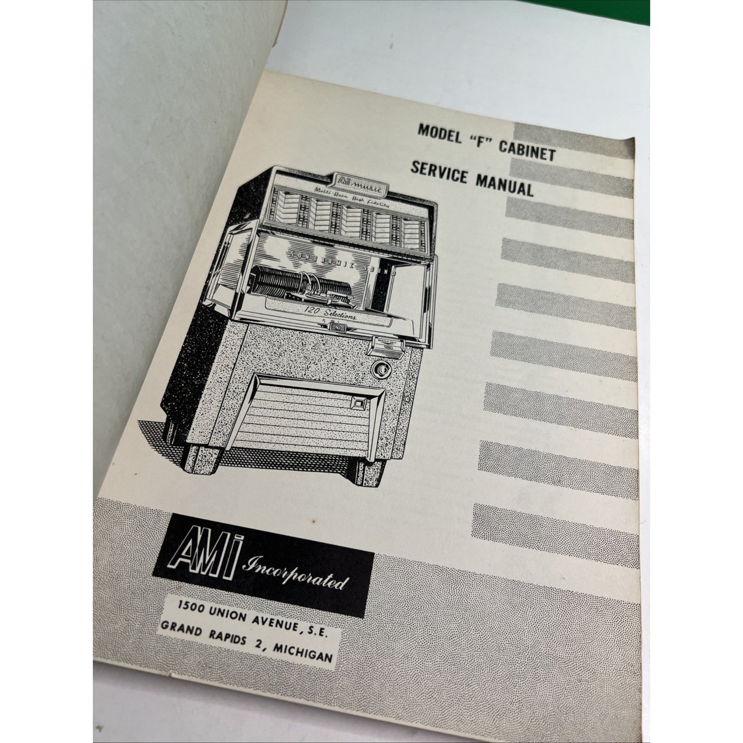 ORIGINAL AMI Model F Service Manual Phonograph Jukebox Parts Repair Schematics