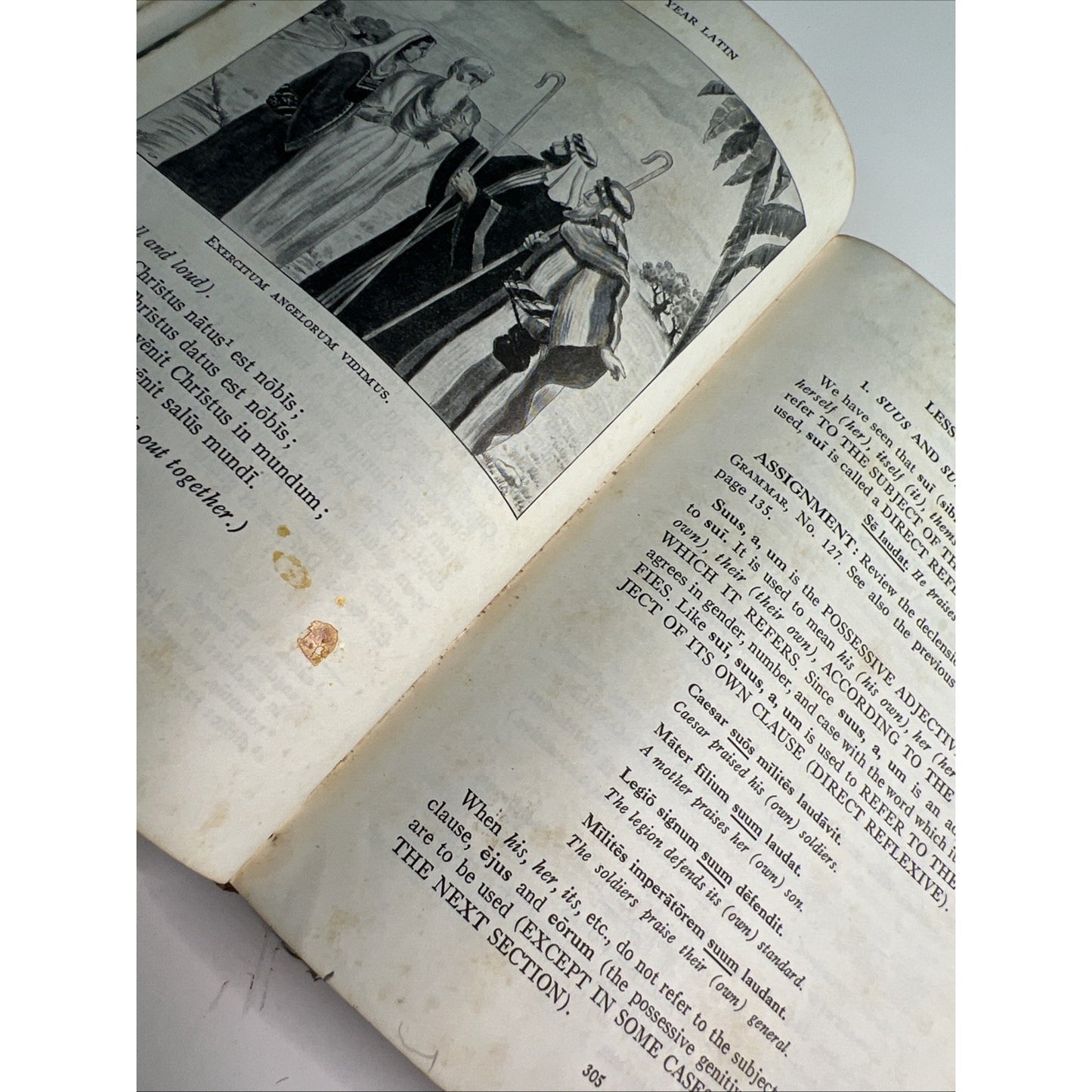 Robert J. Henle First Year Latin 1945 Hardcover Vintage Textbook Damaged