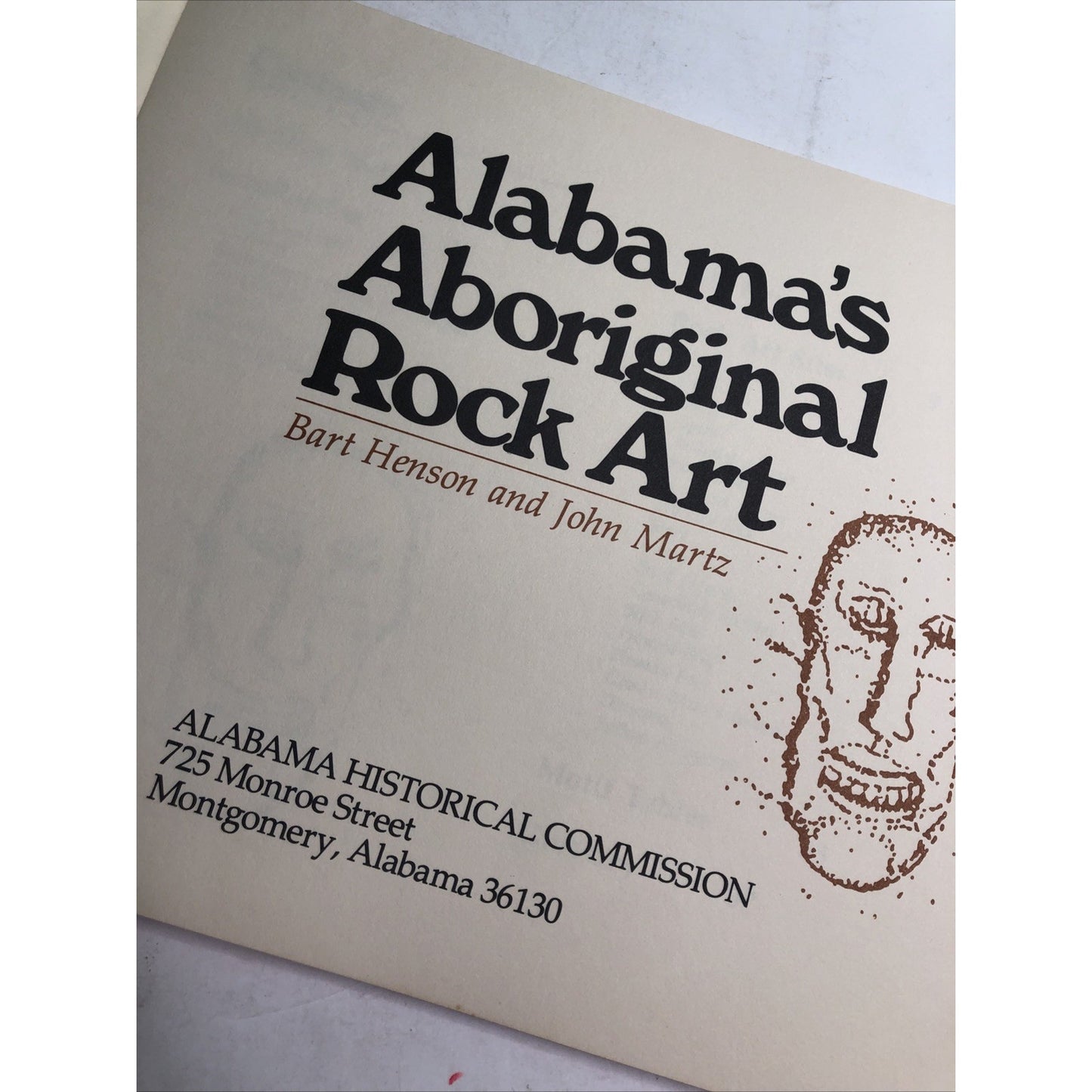 1979 Alabama’s Aboriginal Rock Art Henson & Martz Historical Commission
